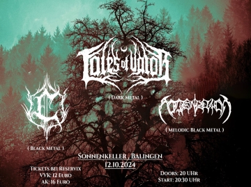 Flyer Tales of Valor w/ Convictive & Totenlegion
