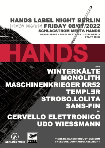 Flyer Hands Label Night Berlin 2022