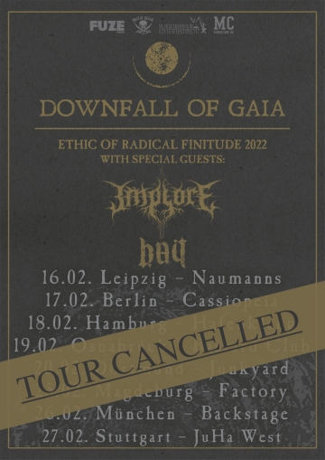 Flyer Downfall Of Gaia - Ethic of Radical Finitude 2022