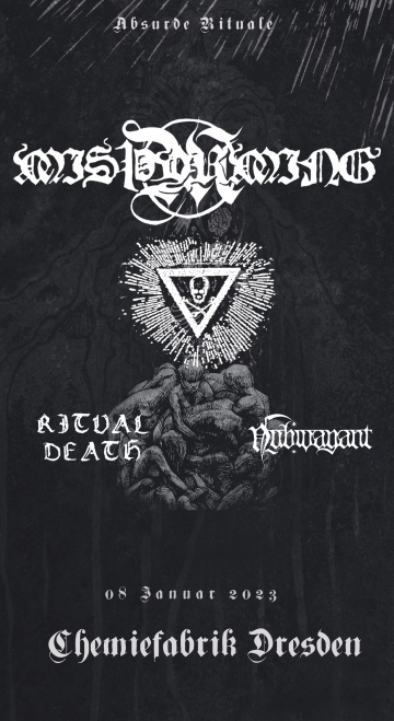 Flyer Misþyrming w/ Kringa & Ritual Death & Nubivagant