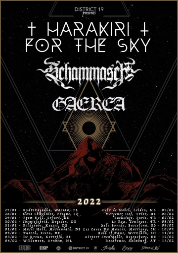 Flyer Harakiri For The Sky w/ Schammasch & Gaerea