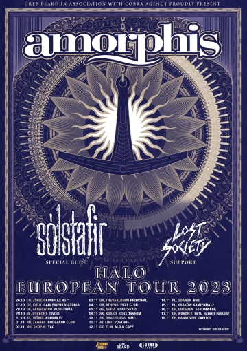 Flyer Amorphis w/ Sólstafir & Lost Society