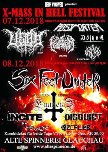Flyer X-Mass In Hell Festival 2018