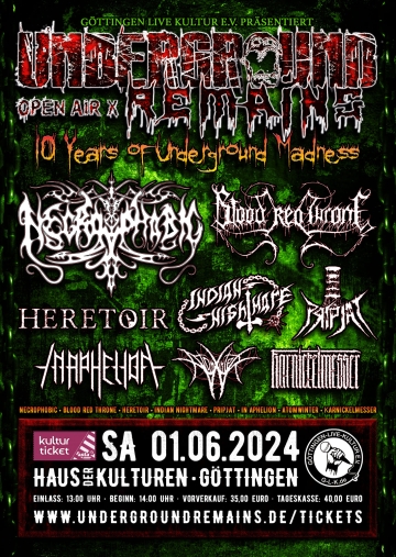 Flyer Underground Remains Open Air - Part X