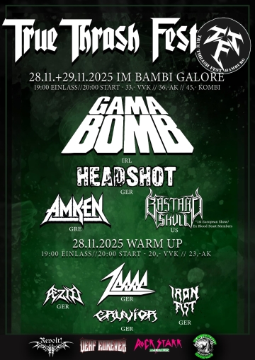 Flyer True Thrash Fest Hamburg 2025