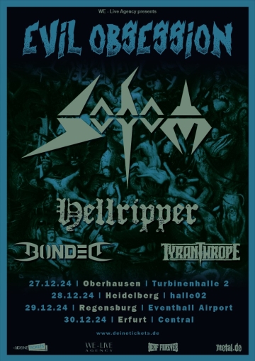 Flyer Sodom - Evil Obsession Tour 2024