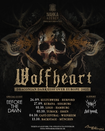 Flyer Wolfheart w/ Before The Dawn & Suotana