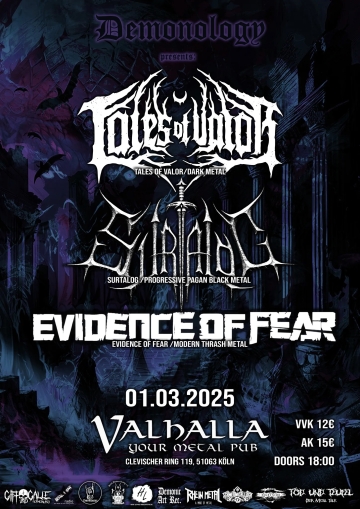 Flyer Demonology: Tales of Valor w/ Surtalog & Evidence of Fear