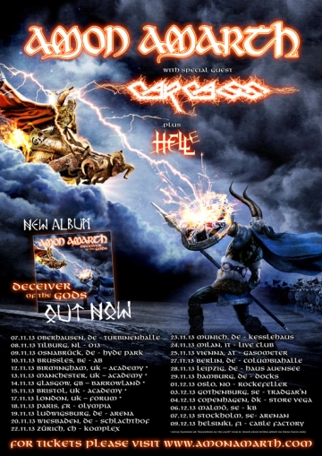 Flyer Amon Amarth / Carcass / Hell
