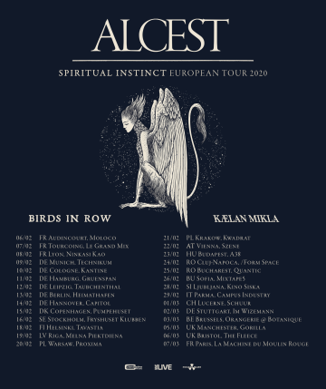 Flyer Alcest - Spiritual Instinct Tour 2020