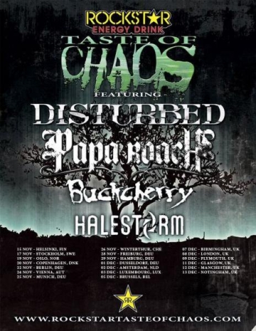Flyer Rockstar Taste Of Chaos 2010