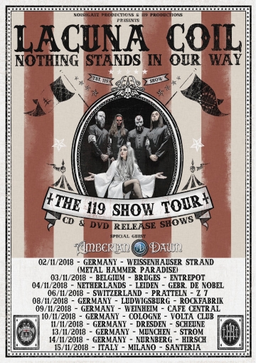Flyer Lacuna Coil - The 119 Show Tour