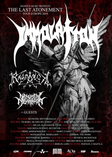 Flyer Immolation - The Last Atonement Tour Europe 2019