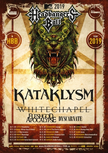 Flyer MTV Headbangers Ball Tour 2019