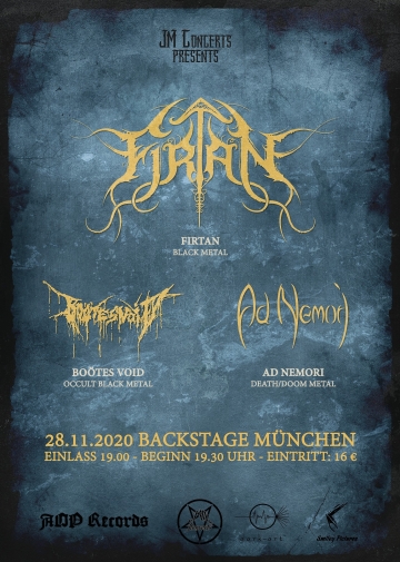 Flyer Firtan w/ Boötes Void & Ad Nemori - "Abstandskonzert"