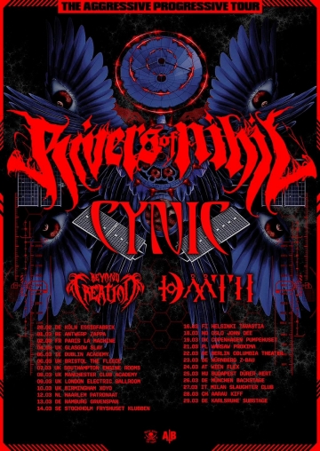 Flyer Rivers Of Nihil w/ Cynic & Beyond Creation & Daath