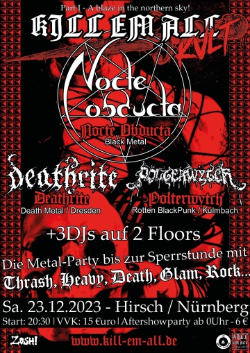 Flyer KILL EM ALL kvlt