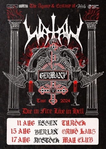 Flyer Watain - Die in Fire Live in Hell 2024