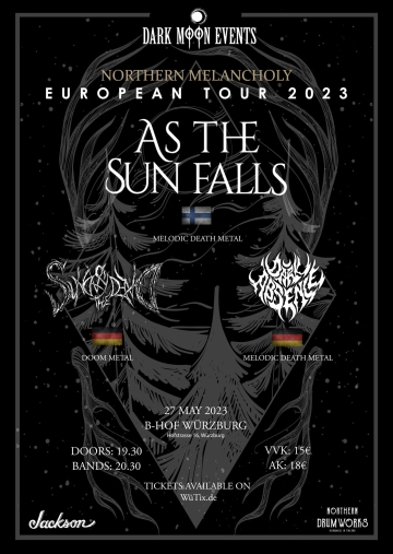 Flyer As The Sun Falls w/ Sunday of the Dead & Dark Absence