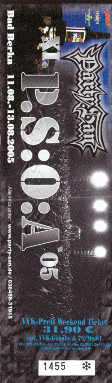 Ticket Party.San Open Air 2005