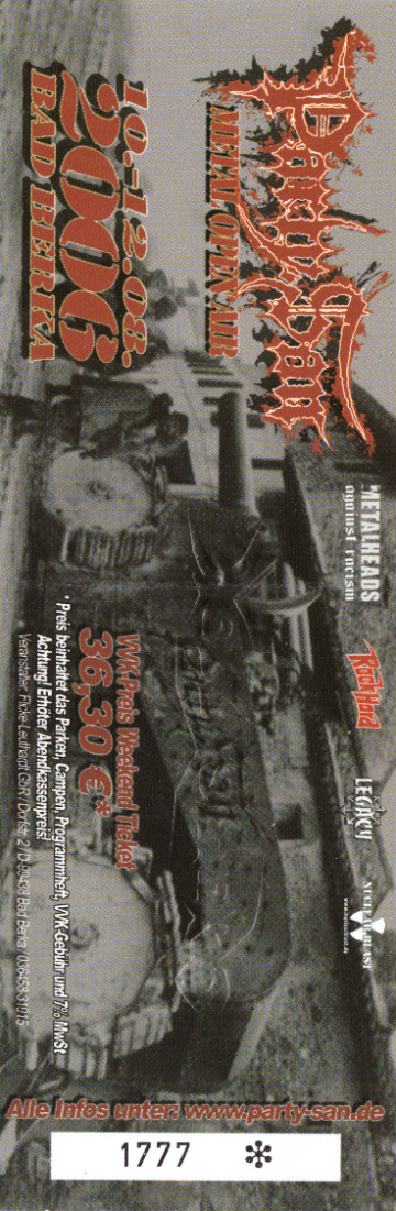 Ticket Party.San Open Air 2006