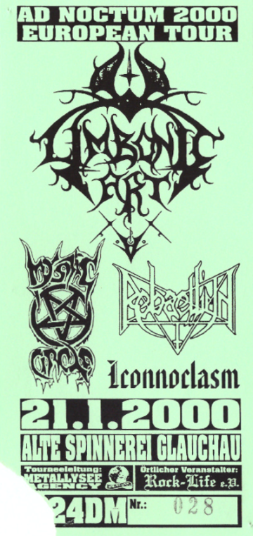 Ticket Limbonic Art - Ad Noctum 2000