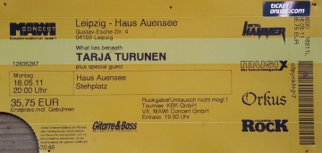 Ticket Tarja Turunen / Leaves Eyes / Markize