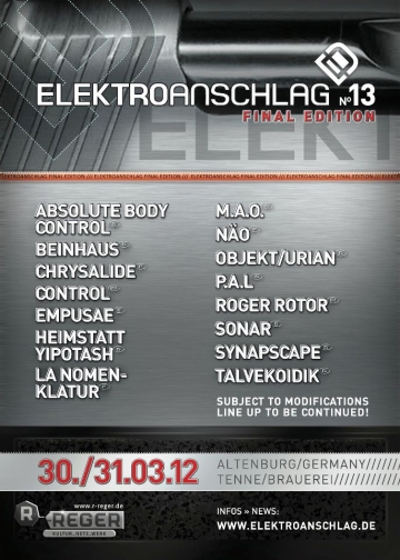 Flyer Elektroanschlag 2012 - Final Edition