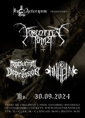 Flyer Forgotten Tomb w/ Nocturnal Depression & Anheim