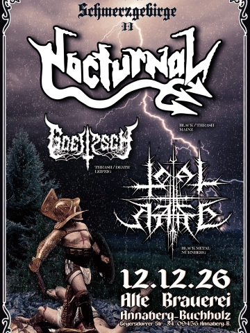 Flyer Nocturnal w/ Total Hate & Göltzsch