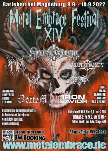 Flyer Metal Embrace Festival 2022