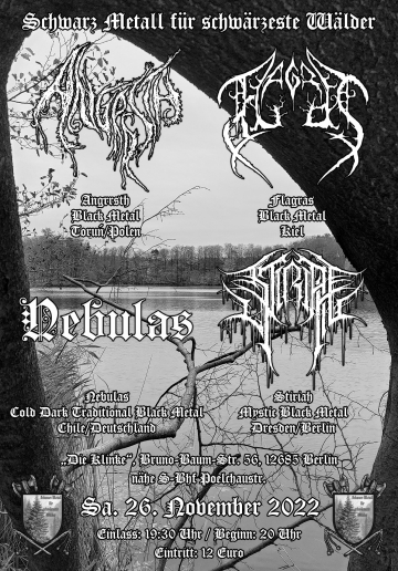 Flyer Schwarz Metall für schwärzeste Wälder