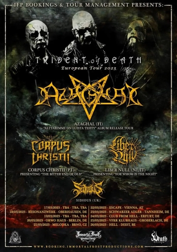 Flyer Azaghal w/ Corpus Christii & Liber Null & Sidious