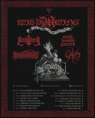 Flyer Misþyrming w/ Necrowretch & Profanation & Gorrch