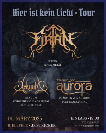 Flyer Firtan w/ Arkuum & träumen von aurora