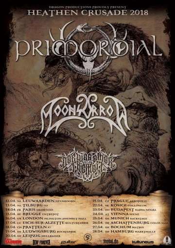 Flyer Moonsorrow + Primordial - Heathen Crusade 2018