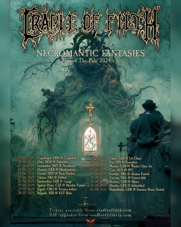 Flyer Cradle of Filth - Live 2024