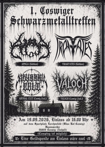 Flyer I. Coswiger Schwarzmetalltreffen