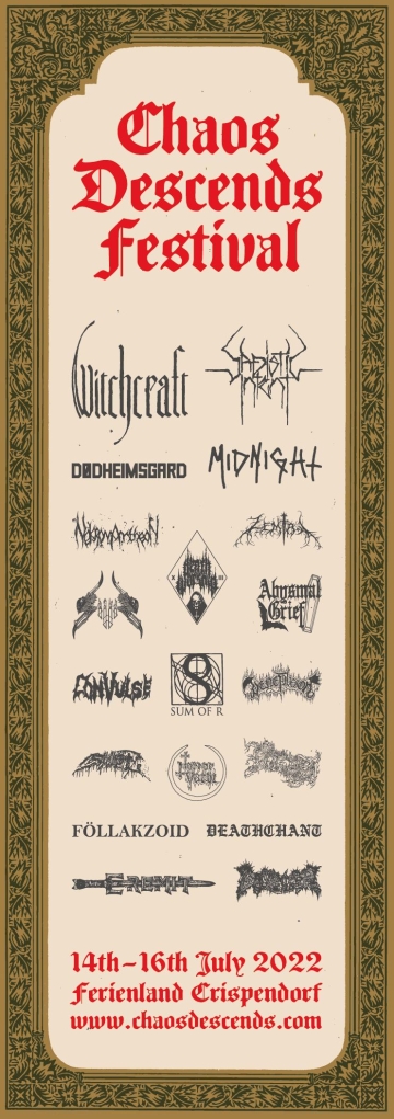 Flyer Chaos Descends Festival 2022