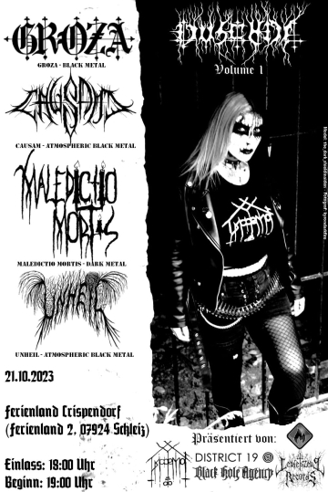 Flyer Groza w/ Causam & Maledictio Mortis & Unheil