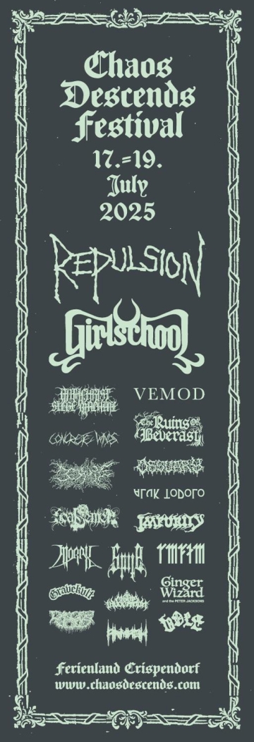 Flyer Chaos Descends Festival 2025