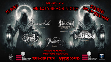 Flyer Unholy Black Night 2026