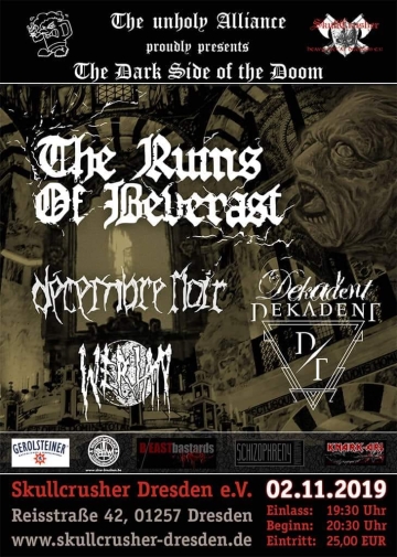 Flyer The Ruins Of Beverast / Dècembre Noir / Dekadent / Werian