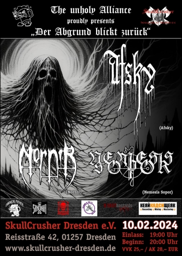 Flyer Afsky w/ Nornír & Nemesis Sopor