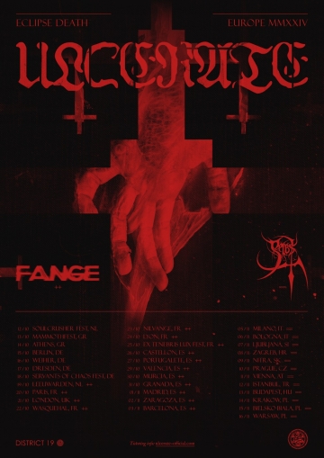 Flyer Ulcerate - Eclipse Death - Europe 2024