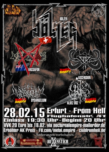 Flyer Bölzer / Ascension / Vassavor / Dysangelium / Albez Duz