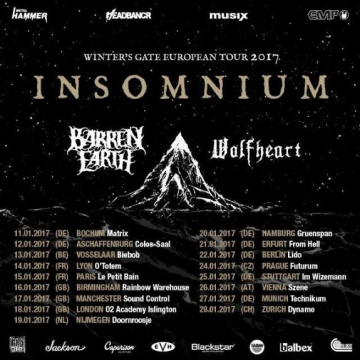 Flyer Insomnium / Wolfheart / Barren Earth