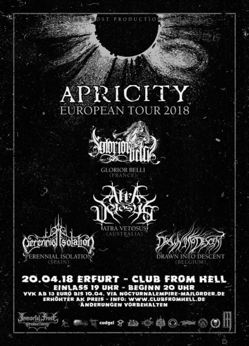 Flyer Apricity European Tour 2018