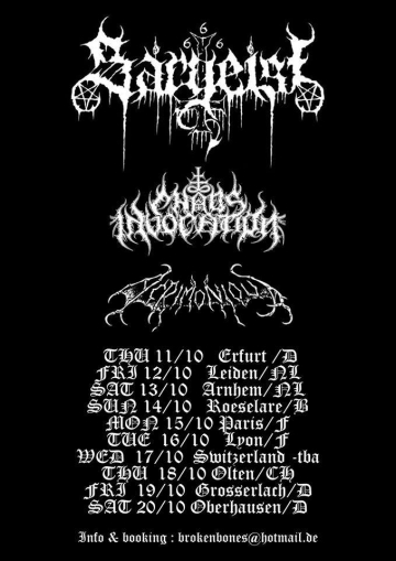Flyer Sargeist / Chaos Invocation / Acrimonious