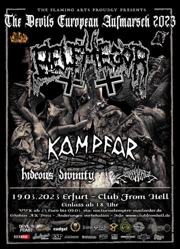 Flyer Belphegor w/ Kampfar & Hideous Divinity & Devils Rage